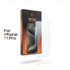 BYTES tempered glass screen protector for iPhone 17 Pro with self apply installation